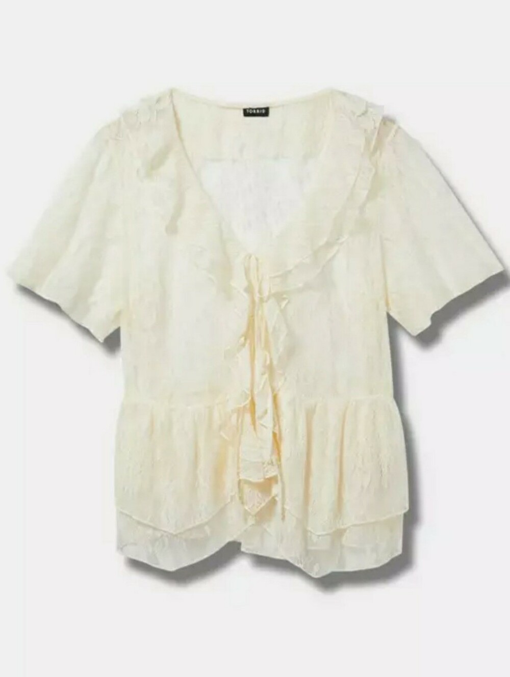 Torrid Ruffle V-Neck Blouse - Picture 5 of 10